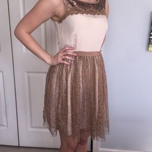 Gold&Cream Formal Dress